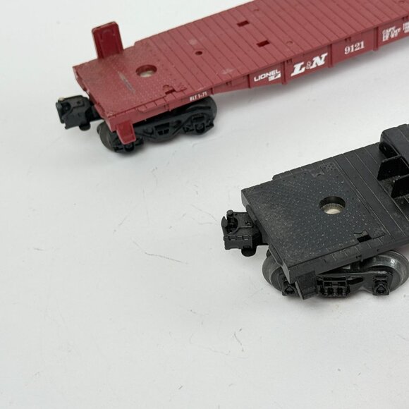 Lionel Vintage O-O27 Gauge Flat Cars Lot of 3 Missing Pieces L&N UP ATSF - Picture 3 of 8